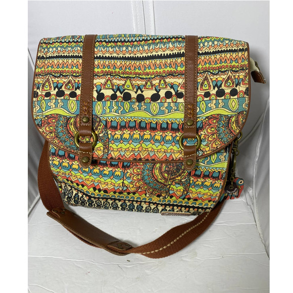 Sakroots Artist Circle Radiant bohemian convertible backpack shoulder bag - Picture 1 of 10